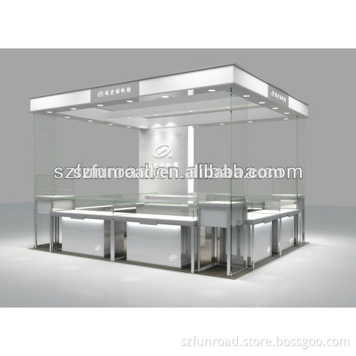 New fashion jewelry kiosk counter display design for shop furniture